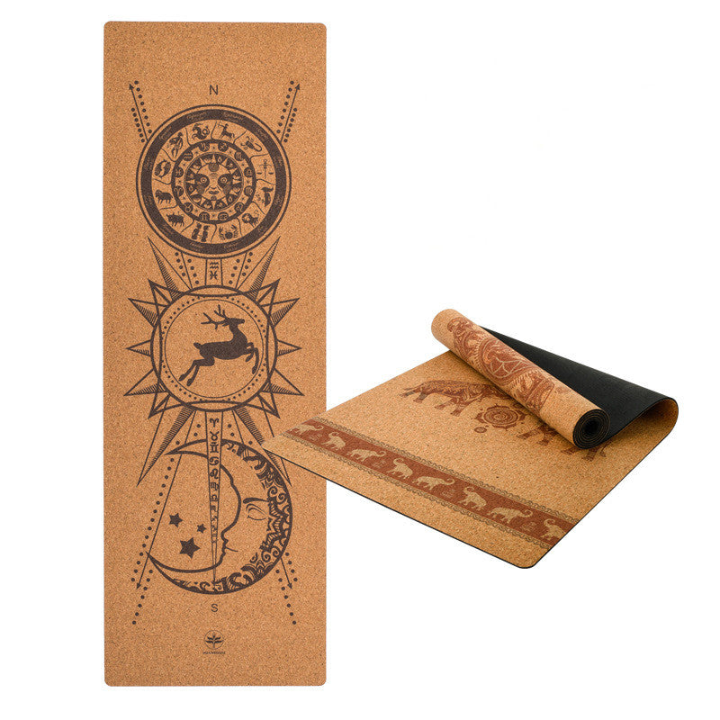 Yogamelaa™ Natural Rubber Cork Yoga Mat