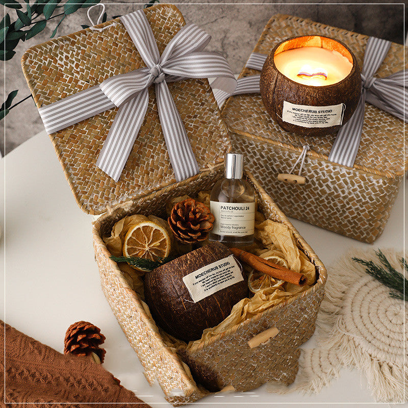 Yogamelaa™ Coconut Jar Scented Candle Gift Box