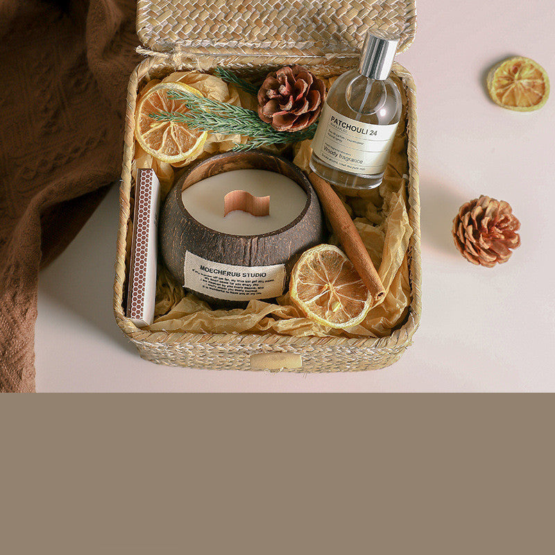 Yogamelaa™ Coconut Jar Scented Candle Gift Box