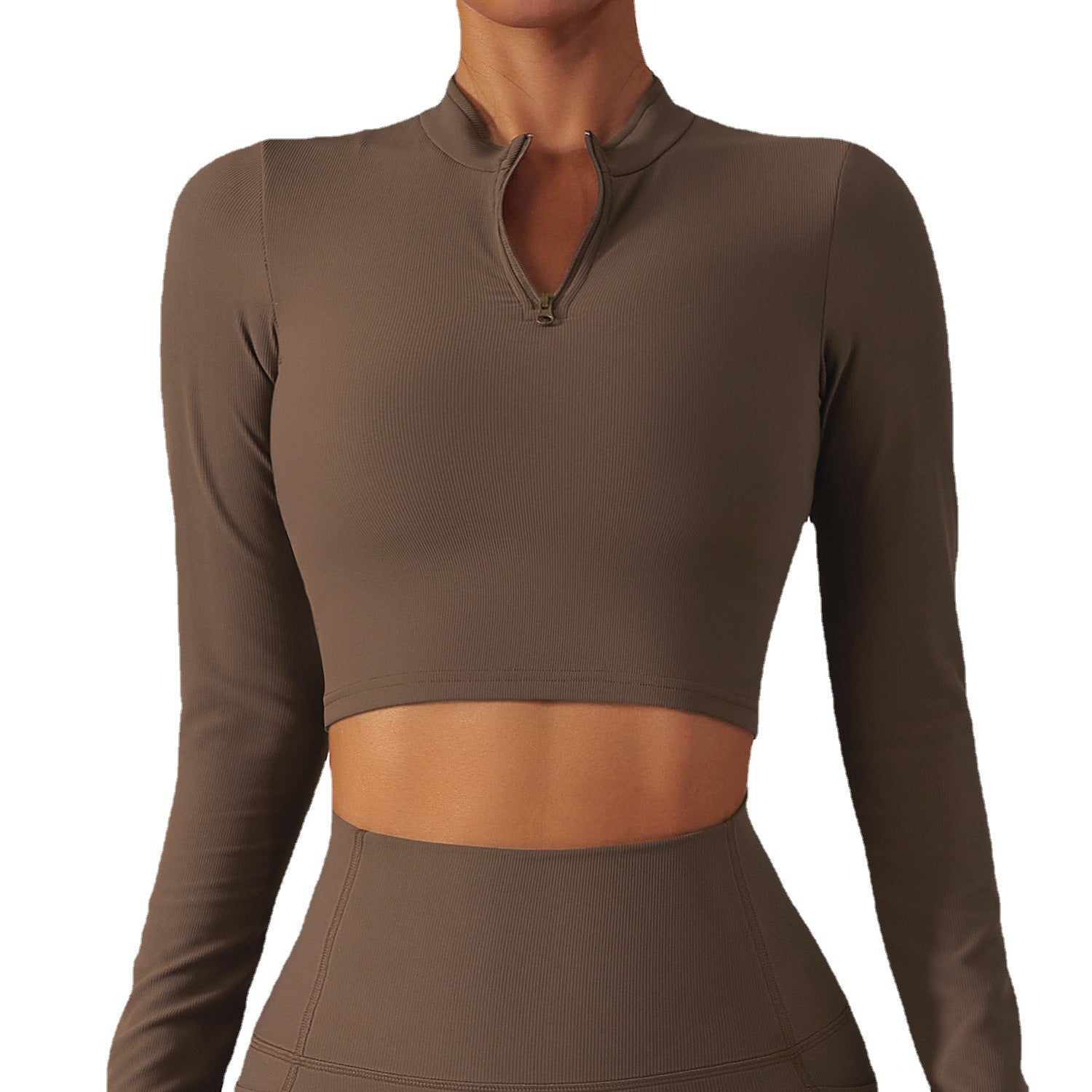 Yogamelaa™ Long Sleeve Zipper Yoga Wear